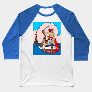 Pirate Pirate Ship Treasure Island Baseball T-Shirt